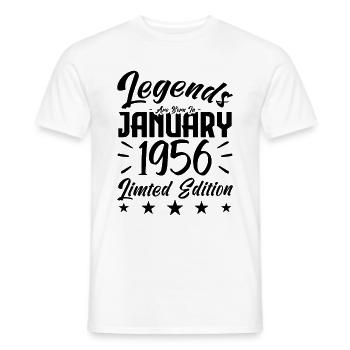 Geboren im Januar 1956. Geburtstagsgeschenk. - Männer T-Shirt - Weiß - Vorne - AI Model Male 178 dark (178cm)