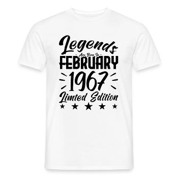 Naissance En Février 1967. Cadeau d'anniversaire. - T-shirt homme - blanc - Devant - AI Model Male 178 dark (178cm)