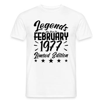 Naissance En Février 1977. Cadeau d'anniversaire. - T-shirt homme - blanc - Devant - AI Model Male 178 dark (178cm)