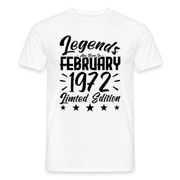 Naissance En Février 1972. Cadeau d'anniversaire. - T-shirt homme - blanc - Devant - AI Model Male 178 dark (178cm)