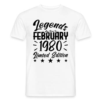 Geboren 1980. Geburtstagsgeschenk. - Männer T-Shirt - Weiß - Vorne - AI Model Male 178 dark (178cm)