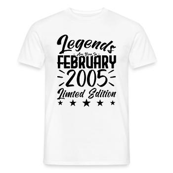 Geboren im Februar 2005. Geburtstagsgeschenk. - Männer T-Shirt - Weiß - Vorne - AI Model Male 178 dark (178cm)