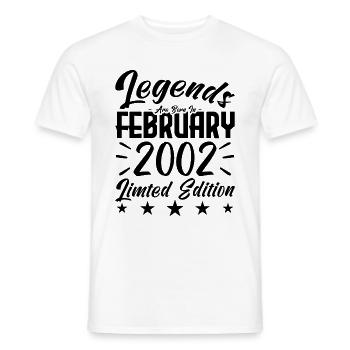 Geboren im Februar 2002. Geburtstagsgeschenk. - Männer T-Shirt - Weiß - Vorne - AI Model Male 178 dark (178cm)