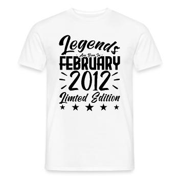 Geboren im Februar 2012. Geburtstagsgeschenk. - Männer T-Shirt - Weiß - Vorne - AI Model Male 178 dark (178cm)