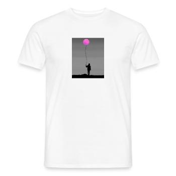 Mond Luftballon Vollmond Sonnenuntergang Art Deco - Männer T-Shirt - Weiß - Vorne - AI Model Male 178 dark (178cm)
