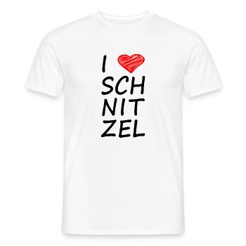 I LOVE SCHNITZEL - Männer T-Shirt - Weiß - Vorne - AI Model Male 178 dark (178cm)
