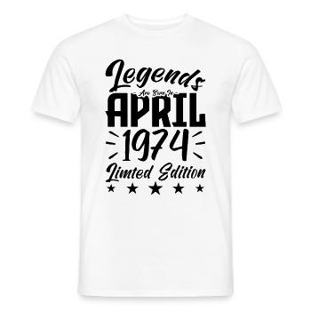 Geboren 1974 Geburtstagsgeschenk 1974 - Männer T-Shirt - Weiß - Vorne - AI Model Male 178 dark (178cm)