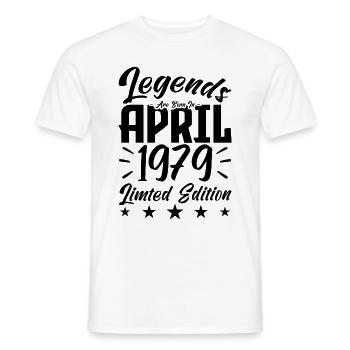 Naissance En avril 1979 Cadeau d'anniversaire 1979 - T-shirt homme - blanc - Devant - AI Model Male 178 dark (178cm)