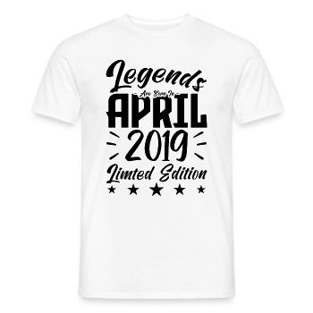 Naissance En avril 2019 Cadeau d'anniversaire 2019 - T-shirt homme - blanc - Devant - AI Model Male 178 dark (178cm)