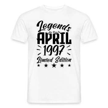 Geboren April 1997 Geburtstagsgeschenk 1997 - Männer T-Shirt - Weiß - Vorne - AI Model Male 178 dark (178cm)