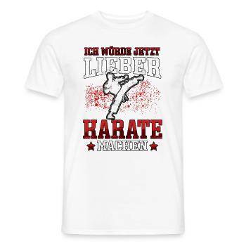 Lieber Karate Karateka asiatischer Kampfsport - Männer T-Shirt - Weiß - Vorne - AI Model Male 178 dark (178cm)