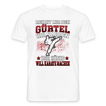 König will Karate Karateka asiatischer Kampfsport - Männer T-Shirt - Weiß - Vorne - AI Model Male 178 dark (178cm)