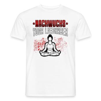 Nachwuchs Yoga Liebhaber Namasté Meditation - Männer T-Shirt - Weiß - Vorne - AI Model Male 178 dark (178cm)