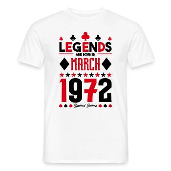 cadeau d'anniversaire Mars 1972. jeux de carte . - T-shirt homme - blanc - Devant - AI Model Male 178 dark (178cm)