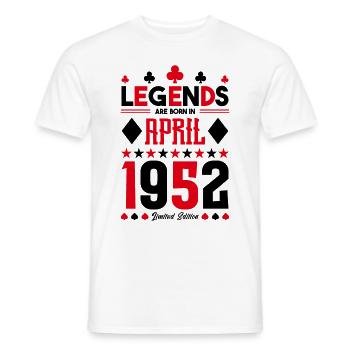 cadeau d'anniversaire avril 1952. jeux de carte. - T-shirt homme - blanc - Devant - AI Model Male 178 dark (178cm)