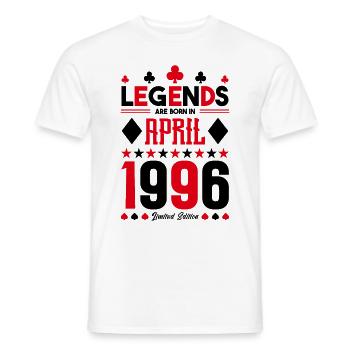 cadeau d'anniversaire avril 1996. jeux de carte. - T-shirt homme - blanc - Devant - AI Model Male 178 dark (178cm)