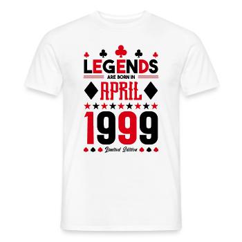 cadeau d'anniversaire avril 1999. jeux de carte. - T-shirt homme - blanc - Devant - AI Model Male 178 dark (178cm)