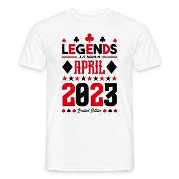 cadeau d'anniversaire avril 2023. jeux de carte. - T-shirt homme - blanc - Devant - AI Model Male 178 dark (178cm)