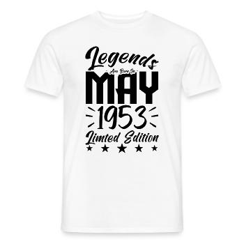 Geboren 1953 Geburtstagsgeschenk 1953. - Männer T-Shirt - Weiß - Vorne - AI Model Male 178 dark (178cm)