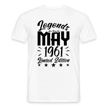 Geboren 1961 Geburtstagsgeschenk 1961. - Männer T-Shirt - Weiß - Vorne - AI Model Male 178 dark (178cm)