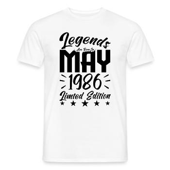 1986 births Birthday gift 1986. - Men's T-Shirt - white - Front - AI Model Male 178 dark (178cm)