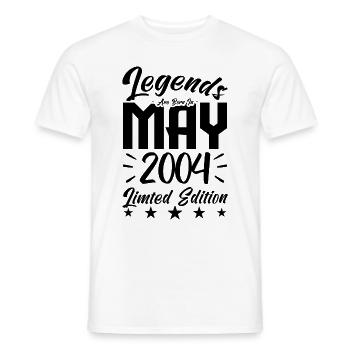 Geboren Mai 2004 Geburtstagsgeschenk 2004. - Männer T-Shirt - Weiß - Vorne - AI Model Male 178 dark (178cm)