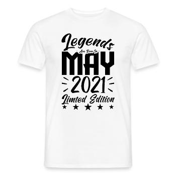 Born May 2021 Birthday gift 2021. - Men's T-Shirt - white - Front - AI Model Male 178 dark (178cm)