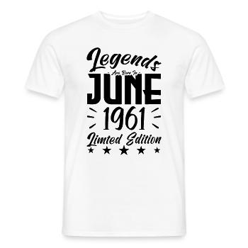 Geboren 1961 Geburtstagsgeschenk 1961. - Männer T-Shirt - Weiß - Vorne - AI Model Male 178 dark (178cm)
