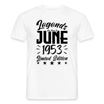 Geboren 1953 Geburtstagsgeschenk 1953. - Männer T-Shirt - Weiß - Vorne - AI Model Male 178 dark (178cm)