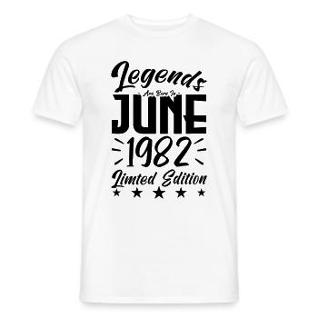 Geboren 1982 Geburtstagsgeschenk 1982. - Männer T-Shirt - Weiß - Vorne - AI Model Male 178 dark (178cm)