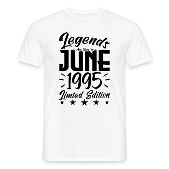 Geboren Juni 1995 Geburtstagsgeschenk 1995. - Männer T-Shirt - Weiß - Vorne - AI Model Male 178 dark (178cm)