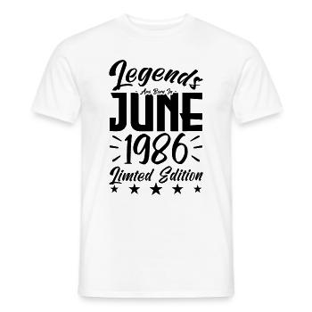 1986 births Birthday gift 1986. - Men's T-Shirt - white - Front - AI Model Male 178 dark (178cm)