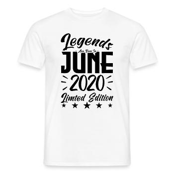 Born June 2020 Birthday gift 2020. - Men's T-Shirt - white - Front - AI Model Male 178 dark (178cm)