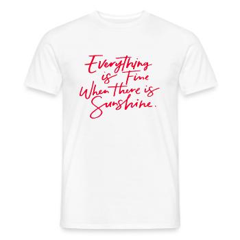 SONNE SUNSHINE Sommer Frühling Statement Spruch - Männer T-Shirt - Weiß - Vorne - AI Model Male 178 dark (178cm)