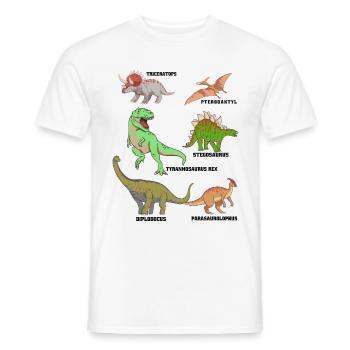 Dinosaurier Arten - Männer T-Shirt - Weiß - Vorne - AI Model Male 178 dark (178cm)