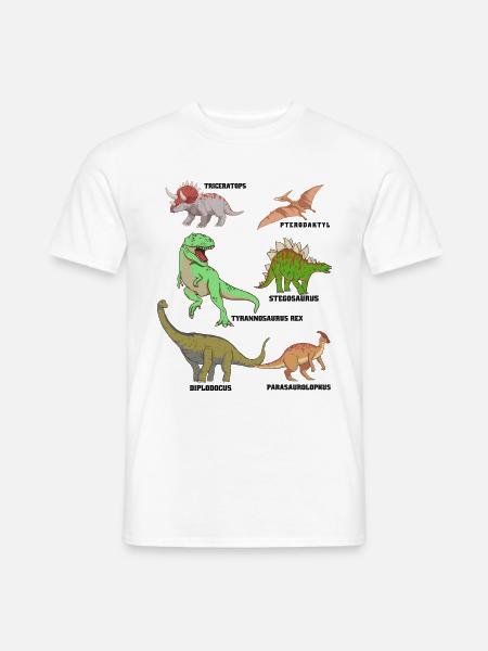 Dinosaurier Arten - Männer T-Shirt - Weiß
