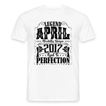 April 2017. Geburtstag April 2017. Geschenk 2017. - Männer T-Shirt - Weiß - Vorne - AI Model Male 178 dark (178cm)
