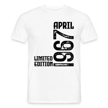 Cadeau Avril 1967. Anniversaire avril 1967. April. - T-shirt homme - blanc - Devant - AI Model Male 178 dark (178cm)