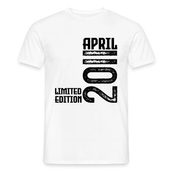 Gift April 2011. Birthday April 2011. April. - Men's T-Shirt - white - Front - AI Model Male 178 dark (178cm)