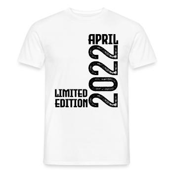 Gift April 2022. Birthday April 2022. April. - Men's T-Shirt - white - Front - AI Model Male 178 dark (178cm)