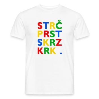 Strč Prst Skrz Krk - Tschechischer Zungenbrecher - Männer T-Shirt - Weiß - Vorne - AI Model Male 178 dark (178cm)