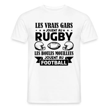 Cadeau rugbyman, cadeau Fan de rugby.Rugby. - T-shirt homme - blanc - Devant - AI Model Male 178 dark (178cm)