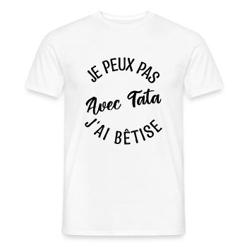 Cadeau Tata. cadeau tante. ma tata préféré. - T-shirt homme - blanc - Devant - AI Model Male 178 dark (178cm)