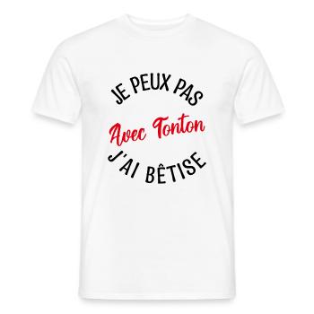 Cadeau Tonton, cadeau oncle, tonton de l'année. - T-shirt homme - blanc - Devant - AI Model Male 178 dark (178cm)