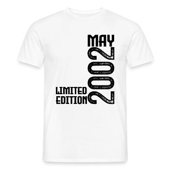 Gift May 2002. anniversary may 2002. May 2002. - Men's T-Shirt - white - Front - AI Model Male 178 dark (178cm)