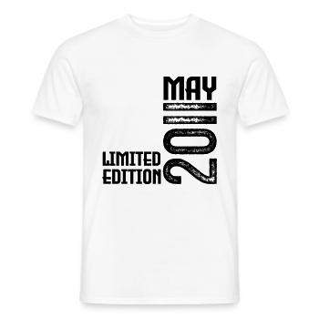 Cadeau may 2011. anniversary may 2011. Mai 2011. - T-shirt homme - blanc - Devant - AI Model Male 178 dark (178cm)