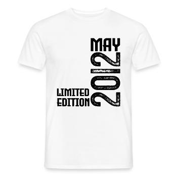 Cadeau may 2012. anniversary may 2012. Mai 2012. - T-shirt homme - blanc - Devant - AI Model Male 178 dark (178cm)