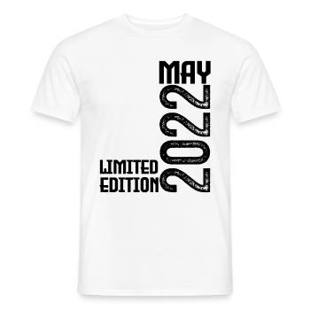 Cadeau may 2022. anniversary may 2022. Mai 2022. - T-shirt homme - blanc - Devant - AI Model Male 178 dark (178cm)