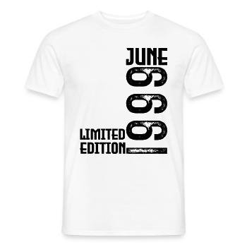 Gift June 1999 anniversary June 1999. June 1999 - Men's T-Shirt - white - Front - AI Model Male 178 dark (178cm)