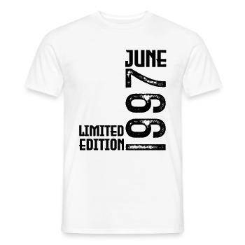 Gift June 1997 anniversary June 1997. June 1997 - Men's T-Shirt - white - Front - AI Model Male 178 dark (178cm)
